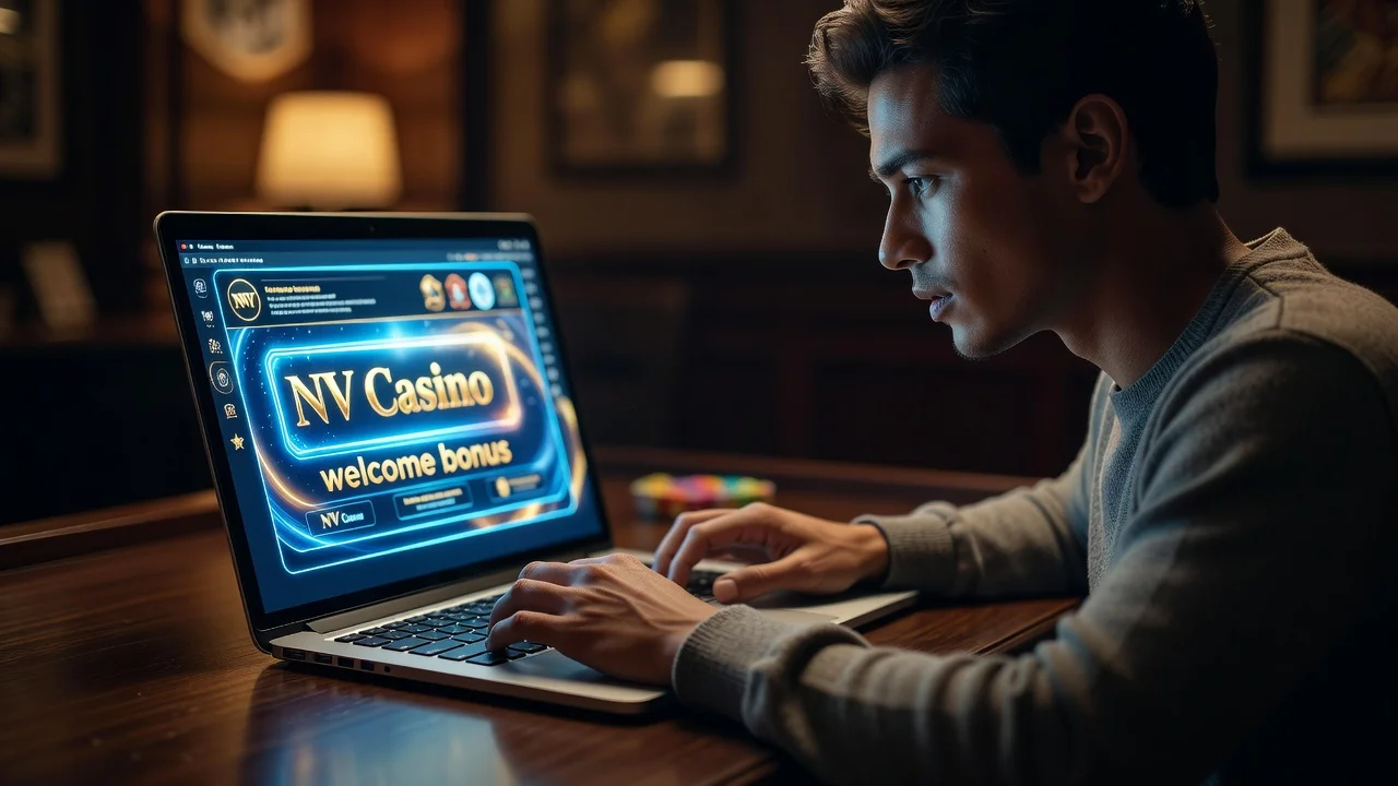Бонус оферта NV Casino на лаптоп